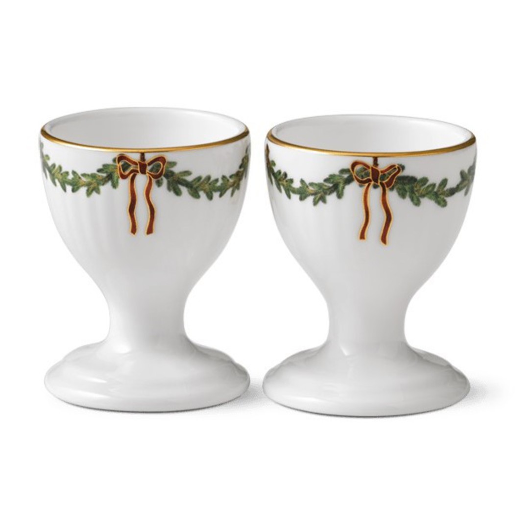 StarFluted Christmas Egg Cups (pair) *Indent image 0